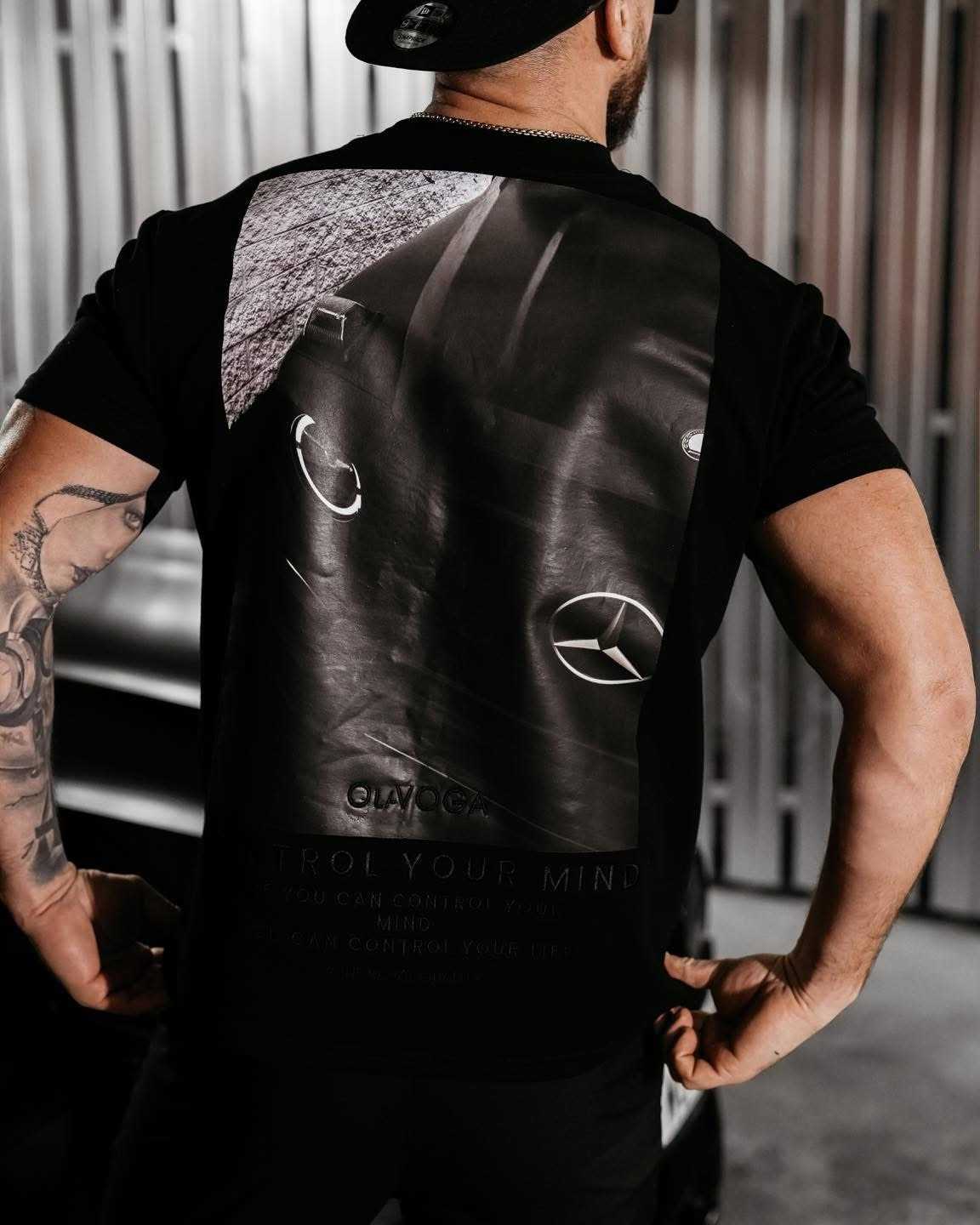 OLV255 T-shirt Męski OLA VOGA OLV-15 Czarny
