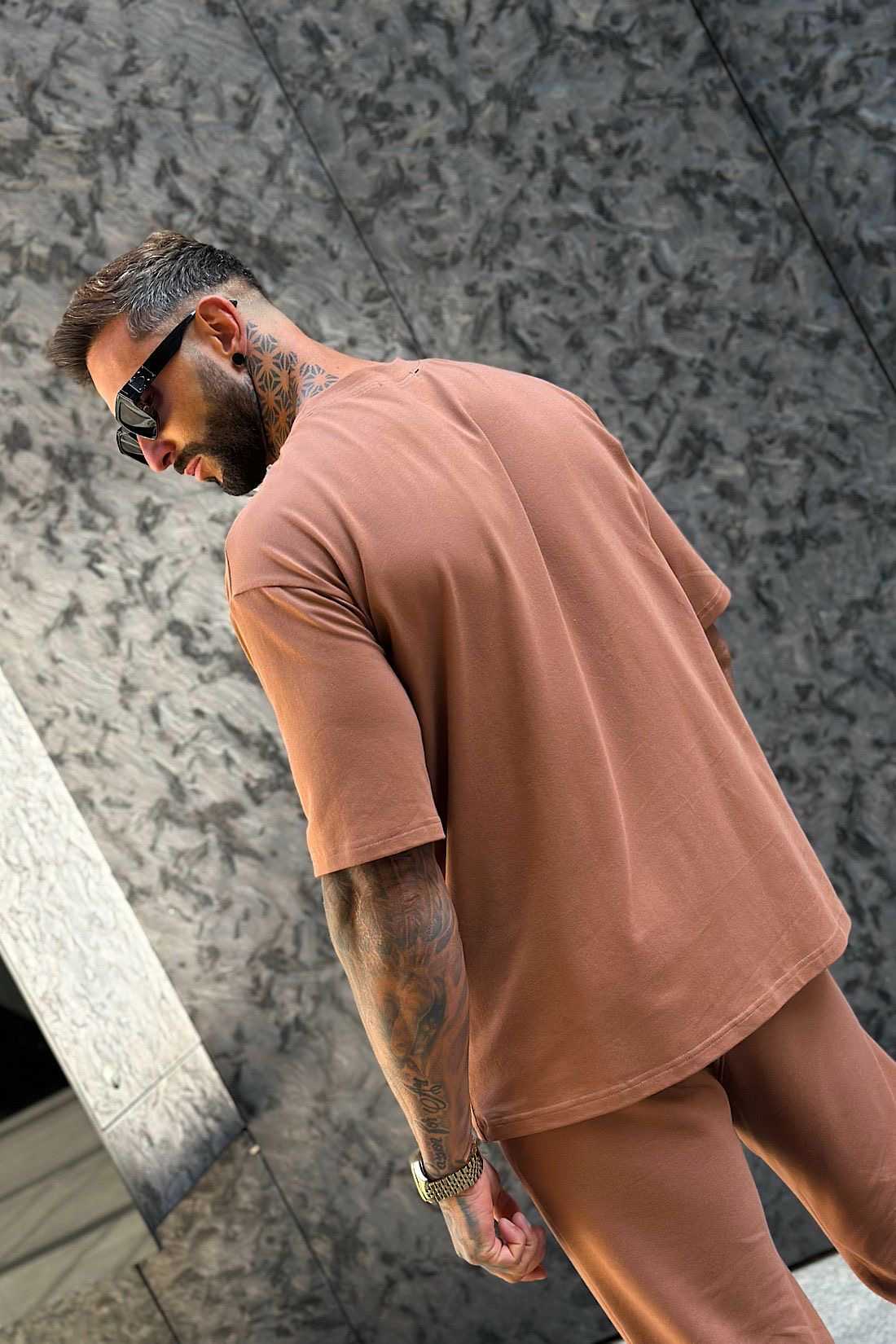 BR446 T-shirt Męski BRANDENBURG RAVE Camel