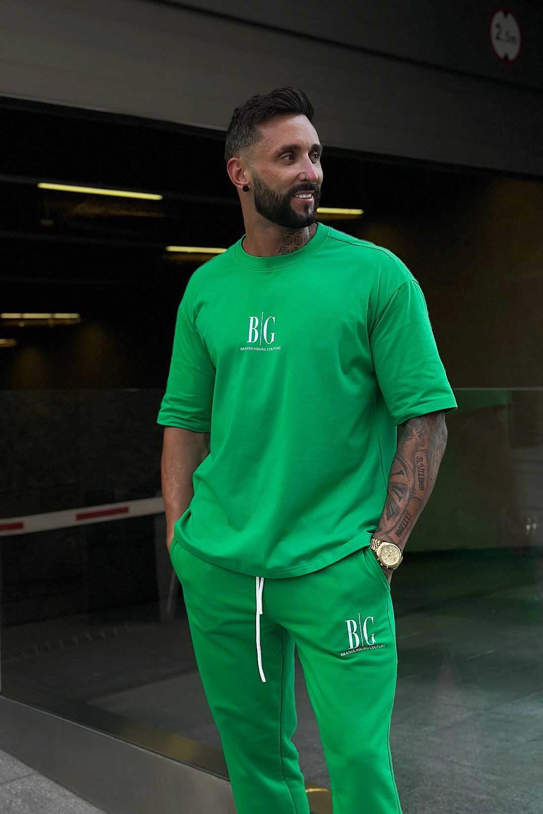 BR446 T-shirt Męski BRANDENBURG RAVE Zielony