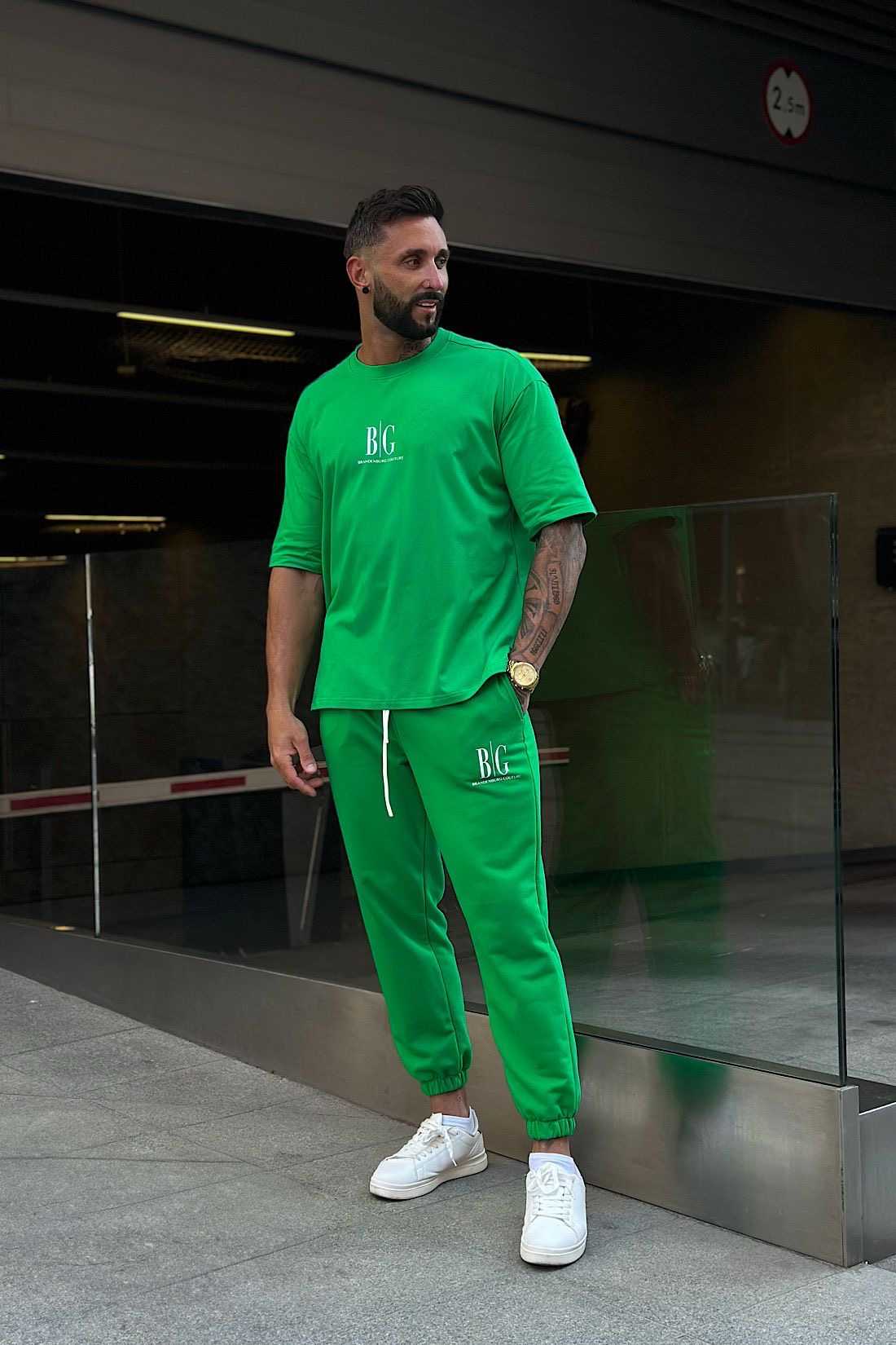 BR446 T-shirt Męski BRANDENBURG RAVE Zielony