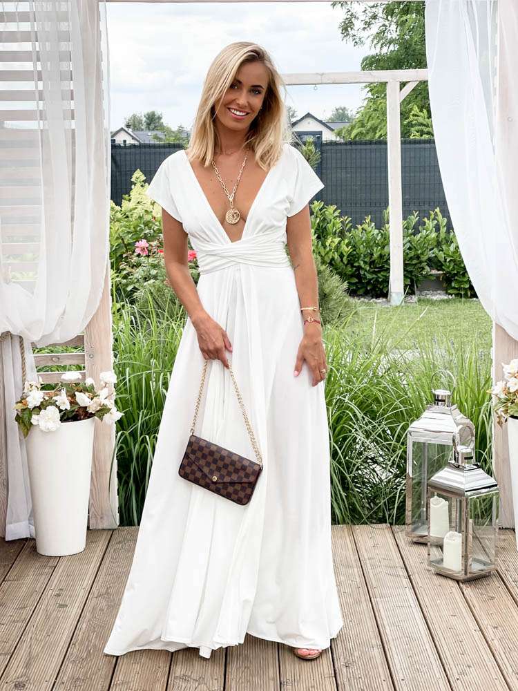 M237 Sukienka Maxi Molly White