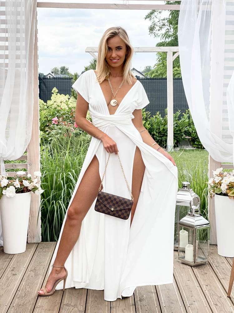 M237 Sukienka Maxi Molly White