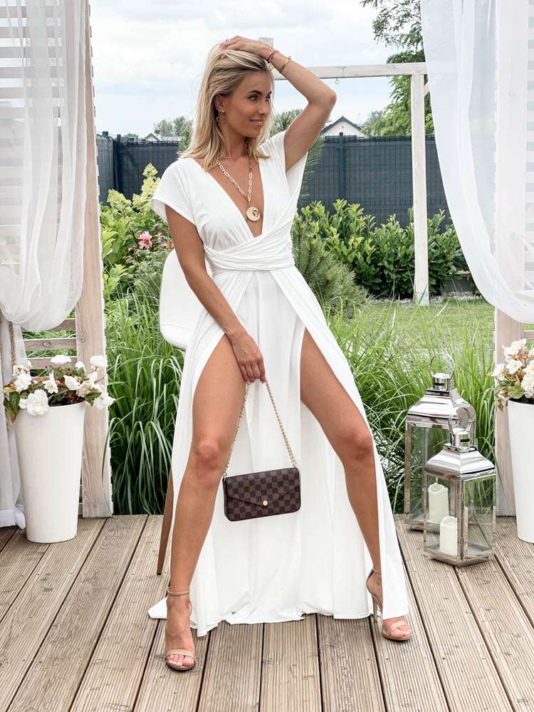 M237 Sukienka Maxi Molly White