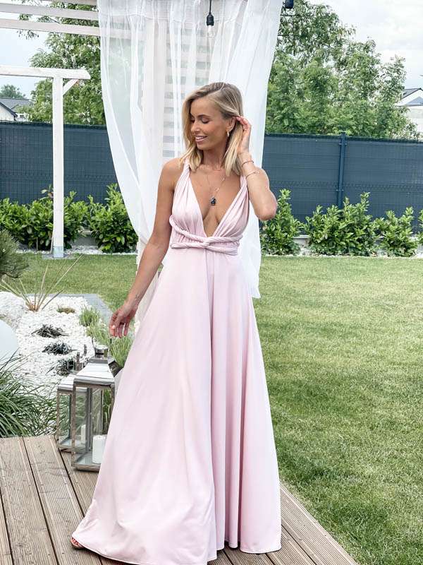 M237 Sukienka Maxi Molly Puder Pink