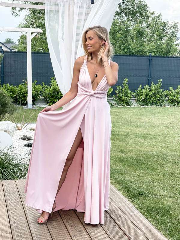 M237 Sukienka Maxi Molly Puder Pink