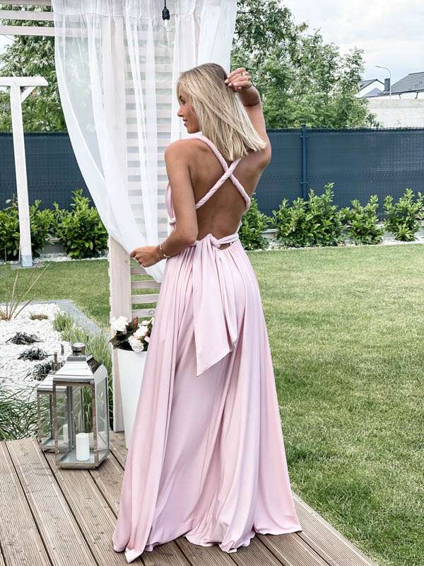 M237 Sukienka Maxi Molly Puder Pink