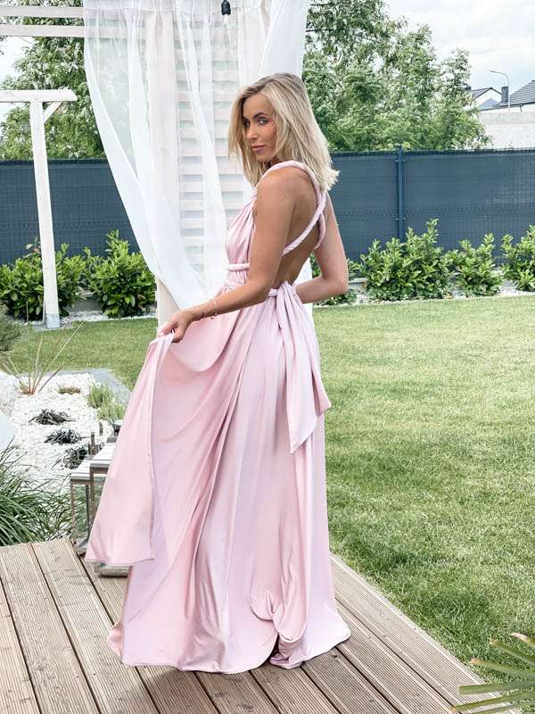 M237 Sukienka Maxi Molly Puder Pink