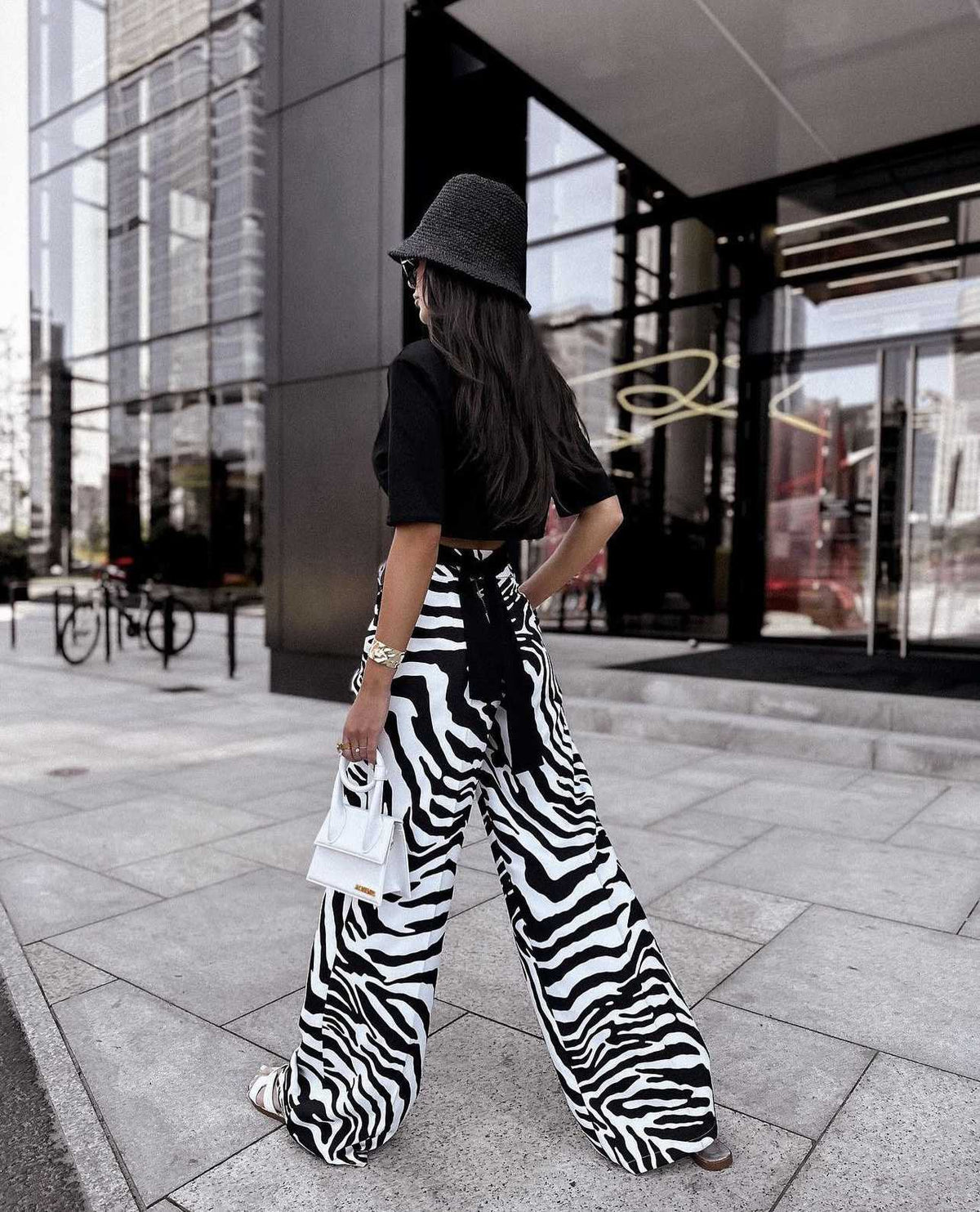 LM245 Eleganckie Spodnie La Milla Zebra
