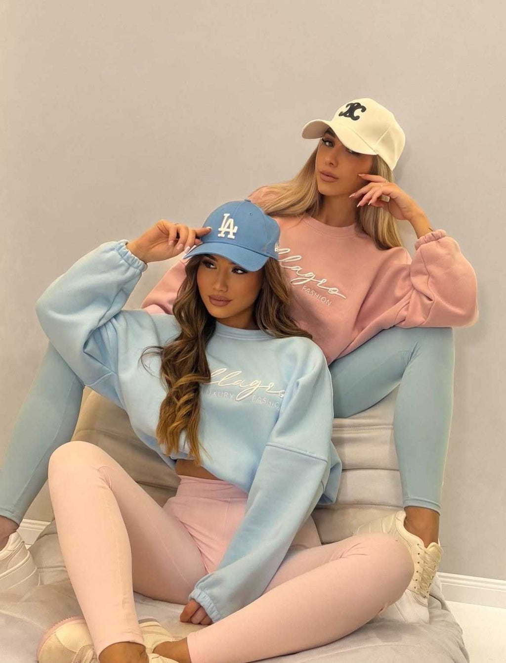 ML144 Legginsy Modelujące  Damskie Millagro z Haftem Pudrowy Róż