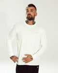 RB385 T-shirt Męski Biały Basic Premium Longsleeve Ricco&Bella