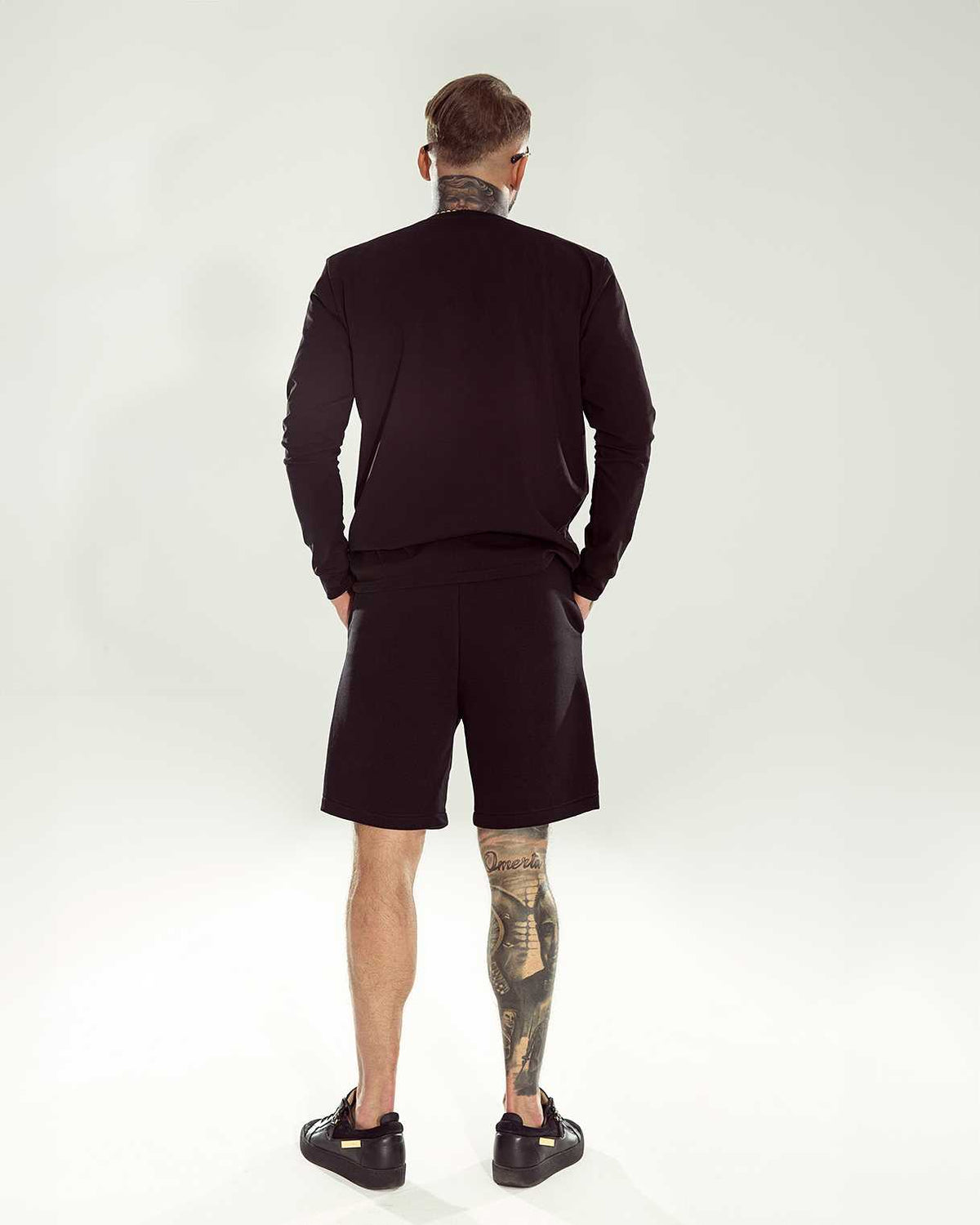 RB503 Szorty Męskie Czarne Summer Premium Ricco&Bella