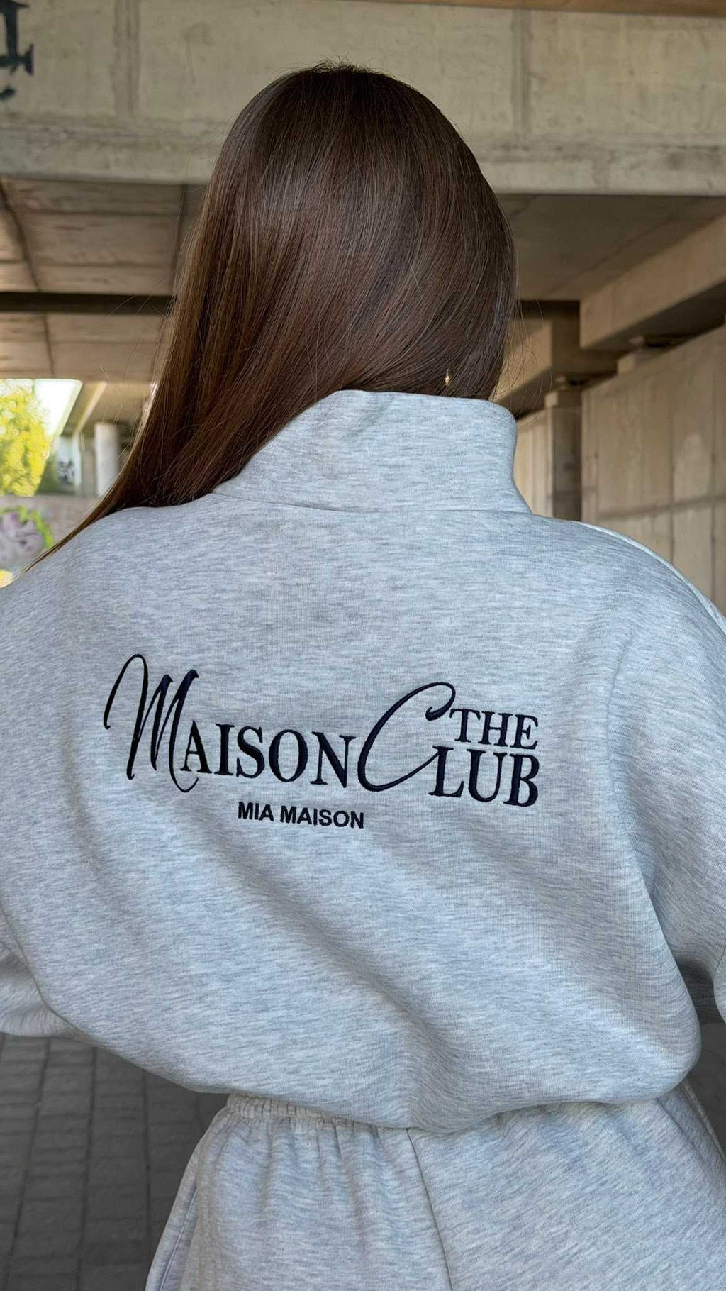 MM693 Komplet Dresowy Damski Bawełna Mia Maison Club Szary