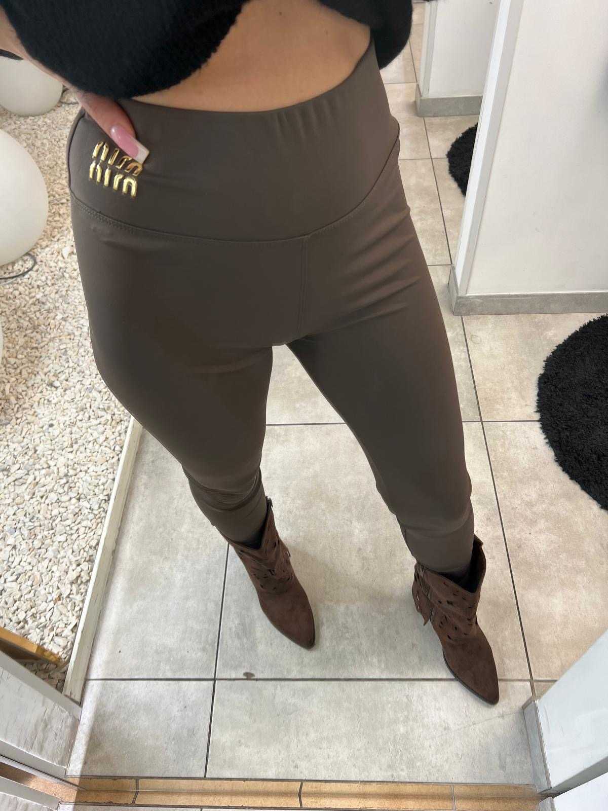 NB679 Legginsy Modelujące Min Min Lycra Brązowe