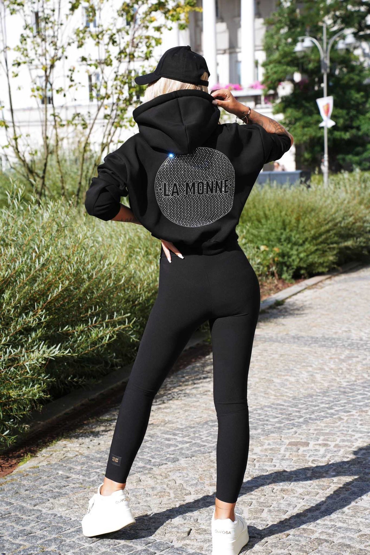 LM706 Dresowa Bluza La Monne Shine Czarna