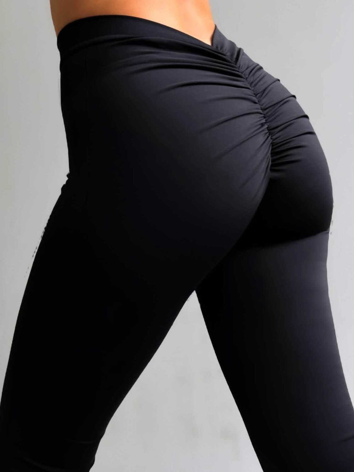 MT Legginsy Modelujące Efekt Push Up Lycra Czarne