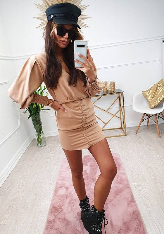 V74 Sukienka ARIANA Beige