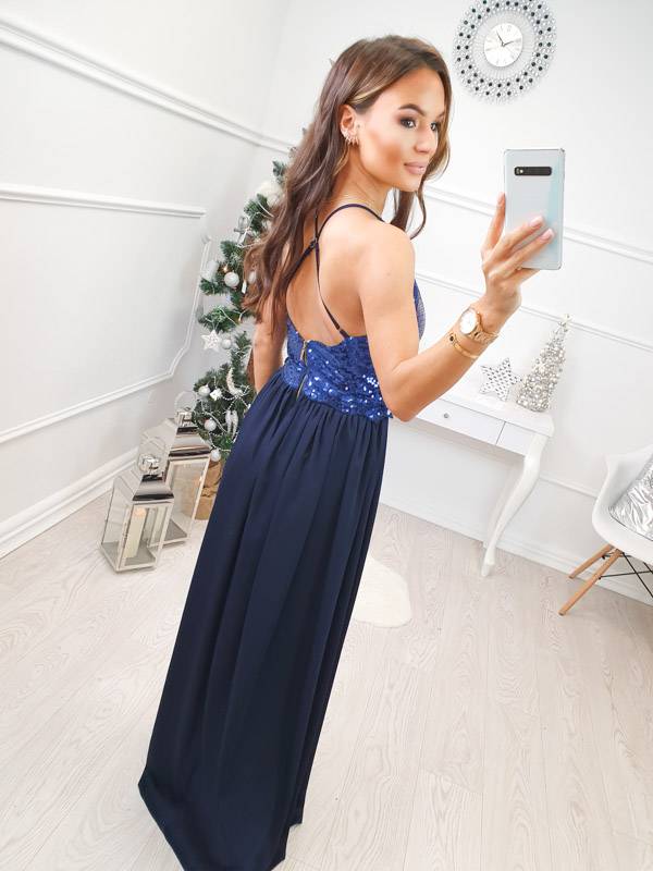 SM171 Sukienka Maxi Vivien Navy