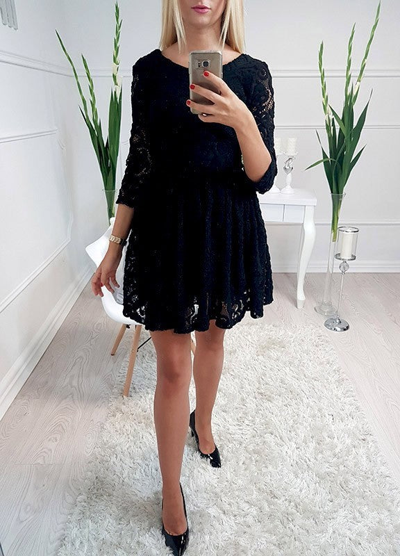 VP595 Sukienka LACE  Black