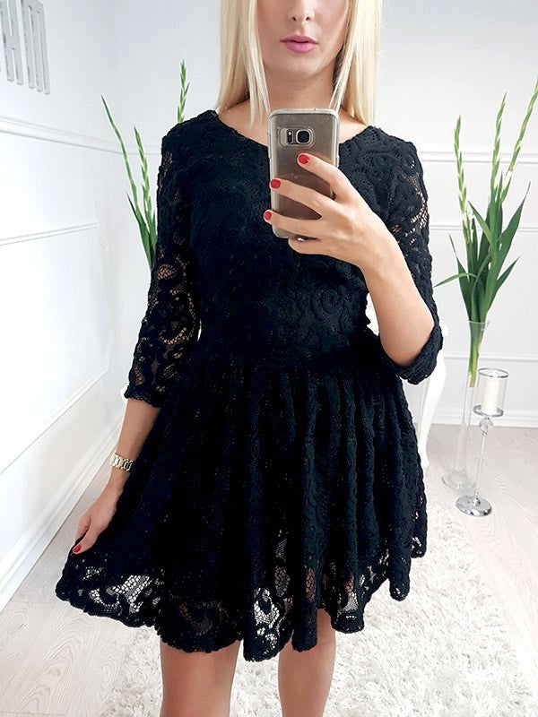 VP595 Sukienka LACE  Black