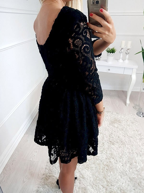 VP595 Sukienka LACE  Black