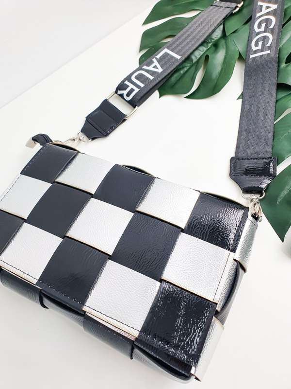 T51 Torebka Geometric Black & Silver