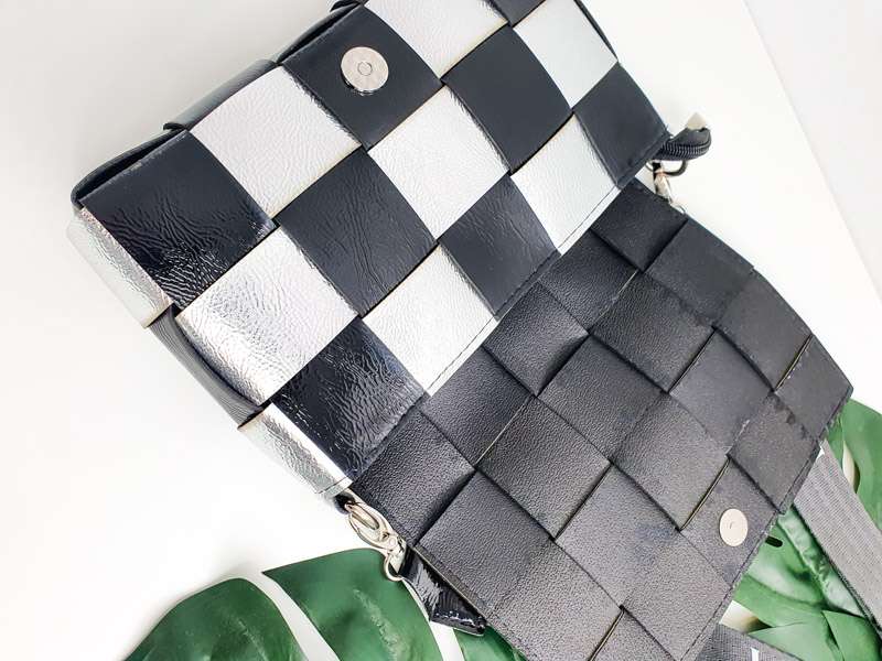 T51 Torebka Geometric Black & Silver