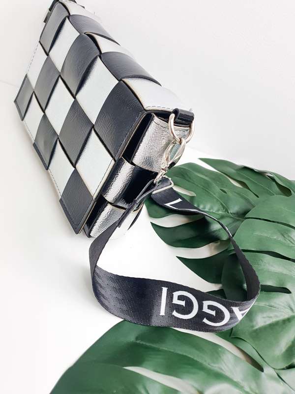 T51 Torebka Geometric Black & Silver