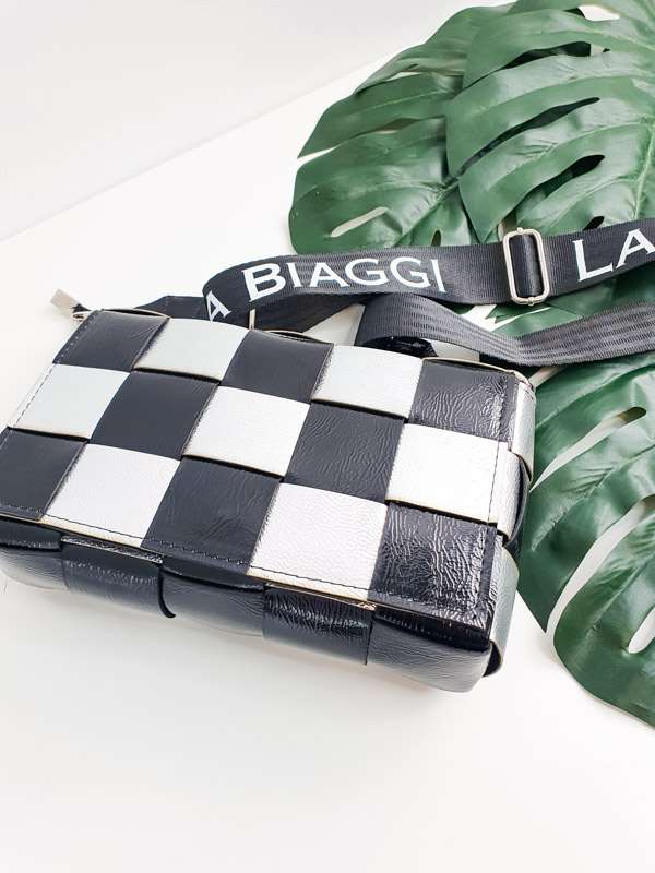T51 Torebka Geometric Black & Silver