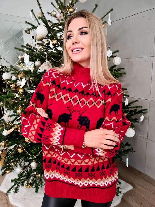 MF259 Sweter Xmas Red