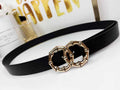 P598 Pasek BLACK DOUBLE Gold