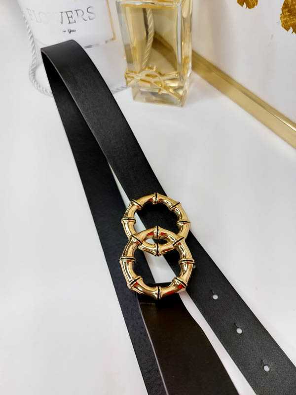 P598 Pasek BLACK DOUBLE Gold