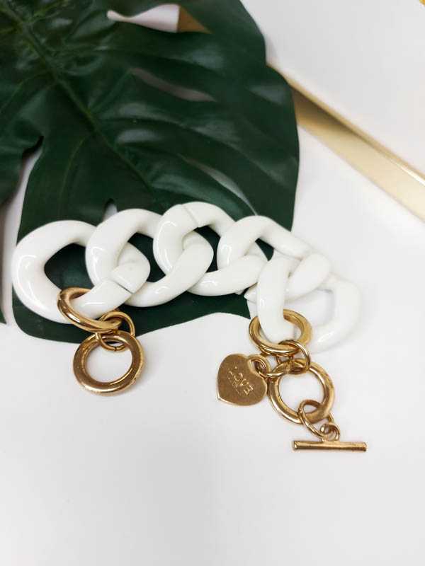 B200 Bransoletka WHITE Ring