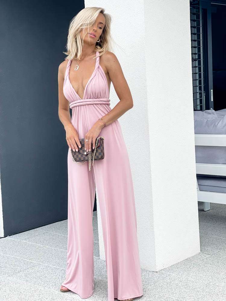 M238 Kombinezon Molly Puder Pink