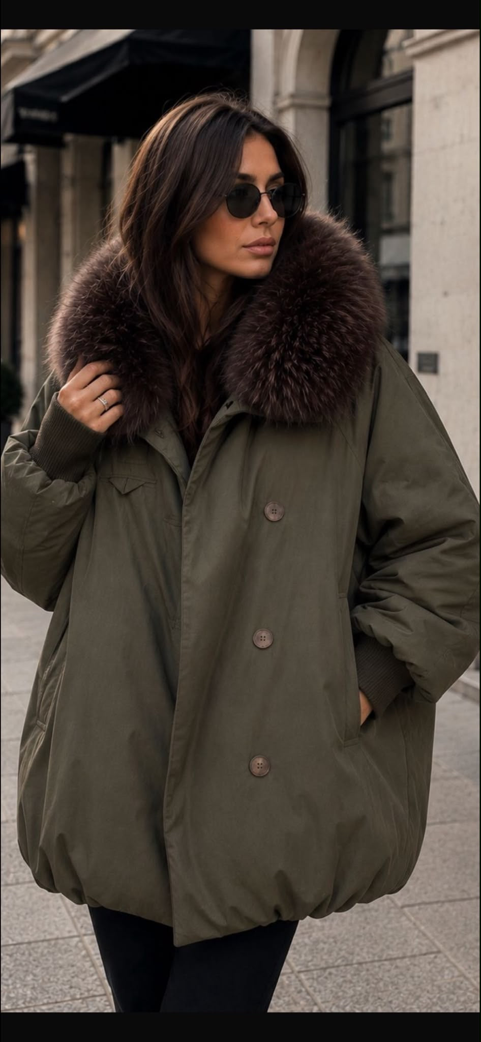 NB Kurtka Parka Premium Puch + Naturalny Kołnierz